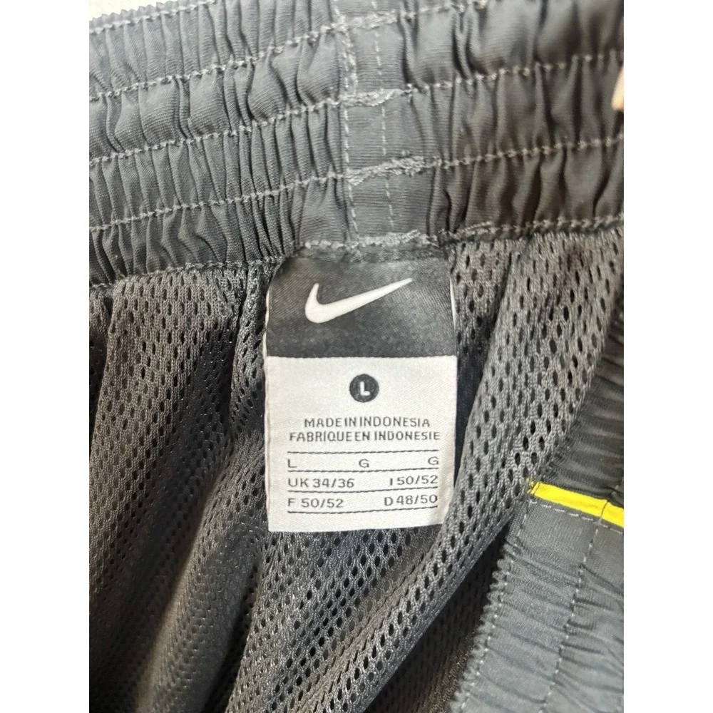 Nike Dri-Fit Joggers Men's Large‎ 32x30 Navy Yellow Ankle Zip Track Pants